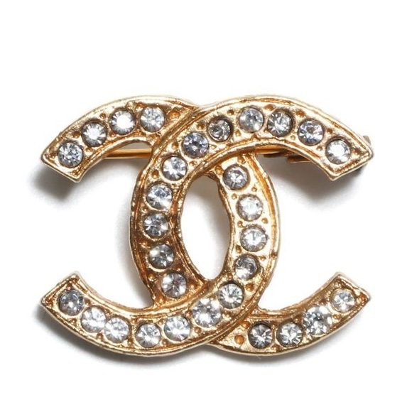 CHANEL RHINESTONE CC BROOCH - Picture 1 of 4